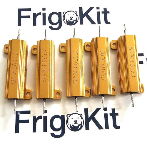 50W 10 Ohm Aluminum Case Resistor – Pack of 5 Gold Shunt Resistors